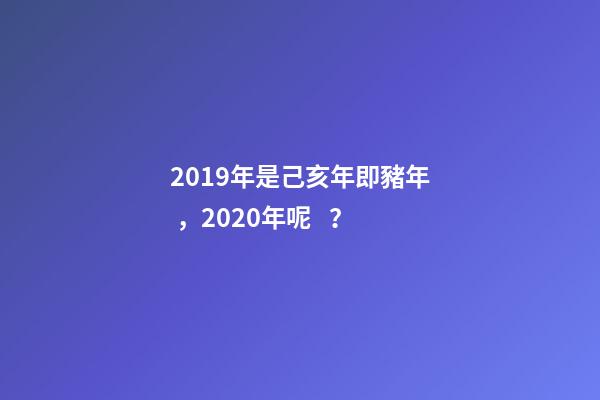 2019年是己亥年即豬年，2020年呢？-第1張-觀點(diǎn)-玄機(jī)派